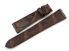 Genuine Leather Dark Brown Coconut Strap 20/16mm Buckle Ardiglione Made Italy