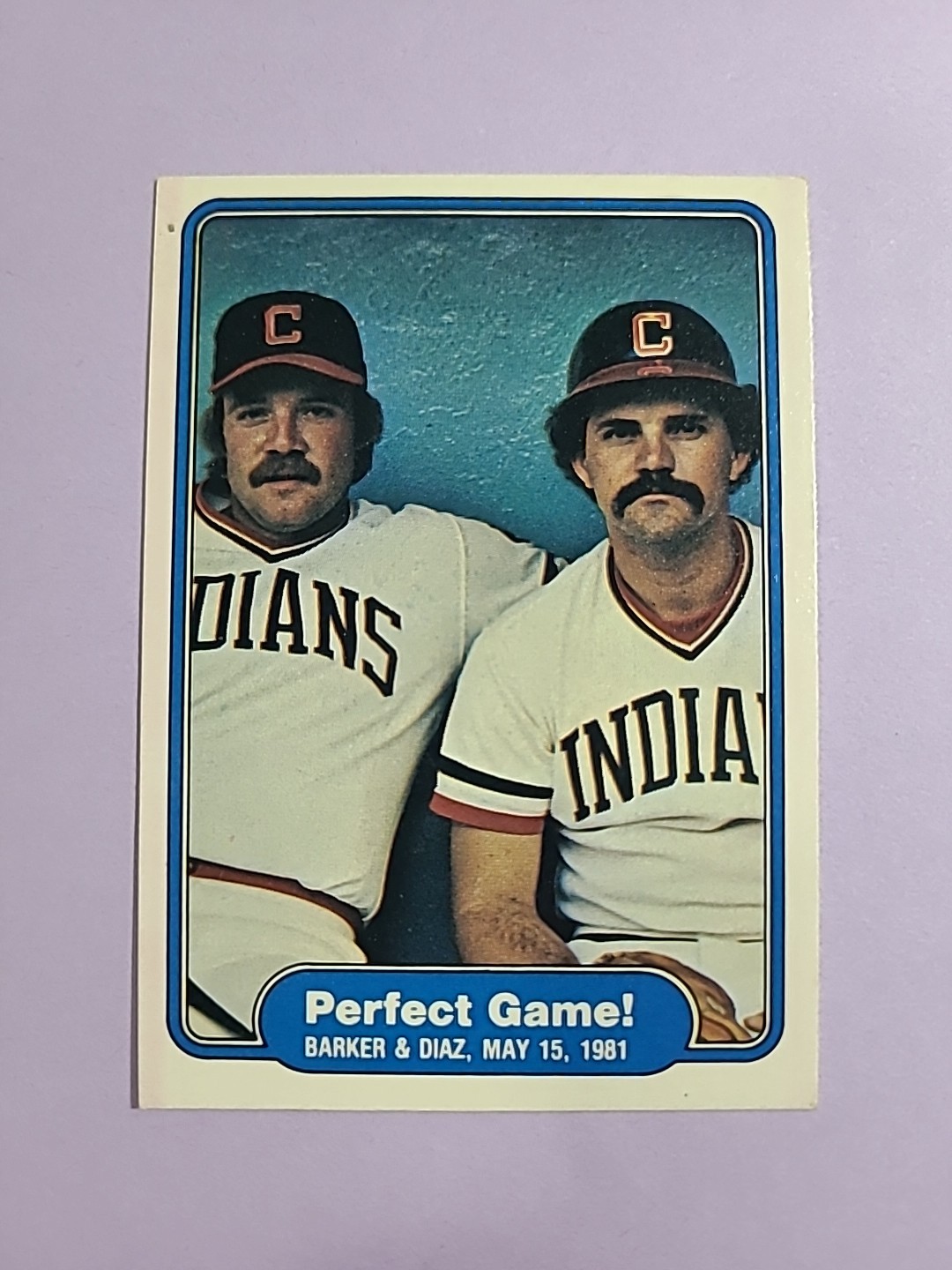 Len Barker Bo Diaz 1982 Fleer Baseball Card # 639 K0021