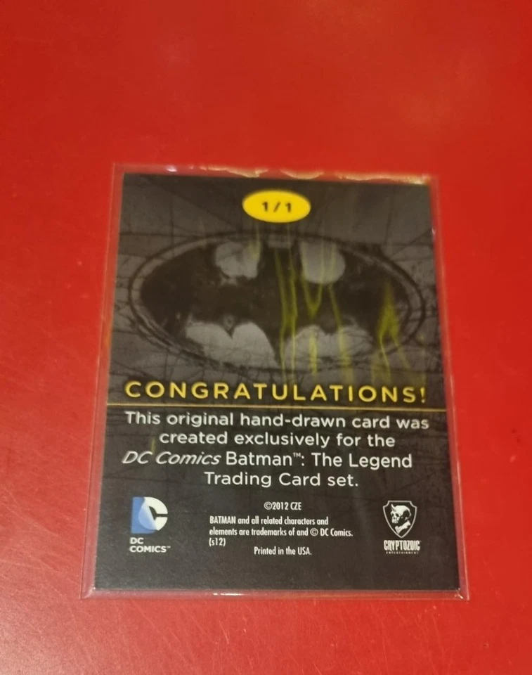 2012 Batman: The Legend Hand Drawn Sketch Card  - Mr. Freeze 1/1 - Image 2 of 2