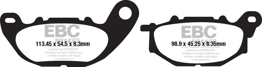 Pastillas de freno delanteras orgánicas estándar EBC FA663 Yamaha R3 Foto 3 de 3