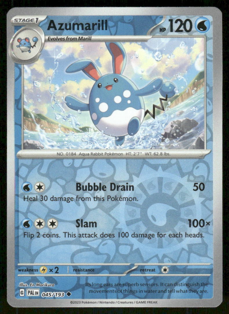Azumarill 045/193 - Paldea Evolved - Reverse Holo Uncommon NM
