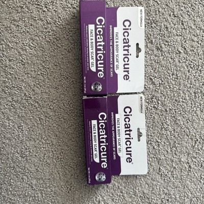 Cicatricure Face & Body Scar Gel, Scar Reducing Cream, 1 oz Lot Of 2
