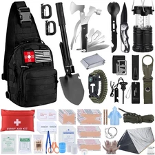 Survival Kit, Gifts for Christmas Men, Women, 251pcs Emergency Survival Gear and