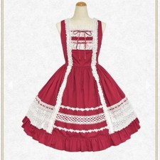 Preview of Baby The Stars Shine Bright Lace Frill JSK Red Lolita Dress