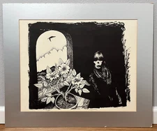 JONI MITCHELL Limited Edition Matted 28 x 23 Signed MANON? Lithograph 16/300