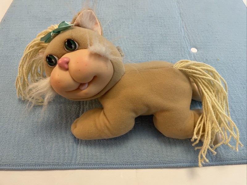 VTG CRIMP AND CURL cabbage Patch Kids Pet Blonde green Eyes Tan Body