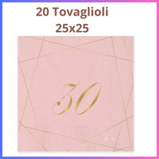 Bandierine di compleanno in oro rosa con qualsiasi nome ed età 18, 21