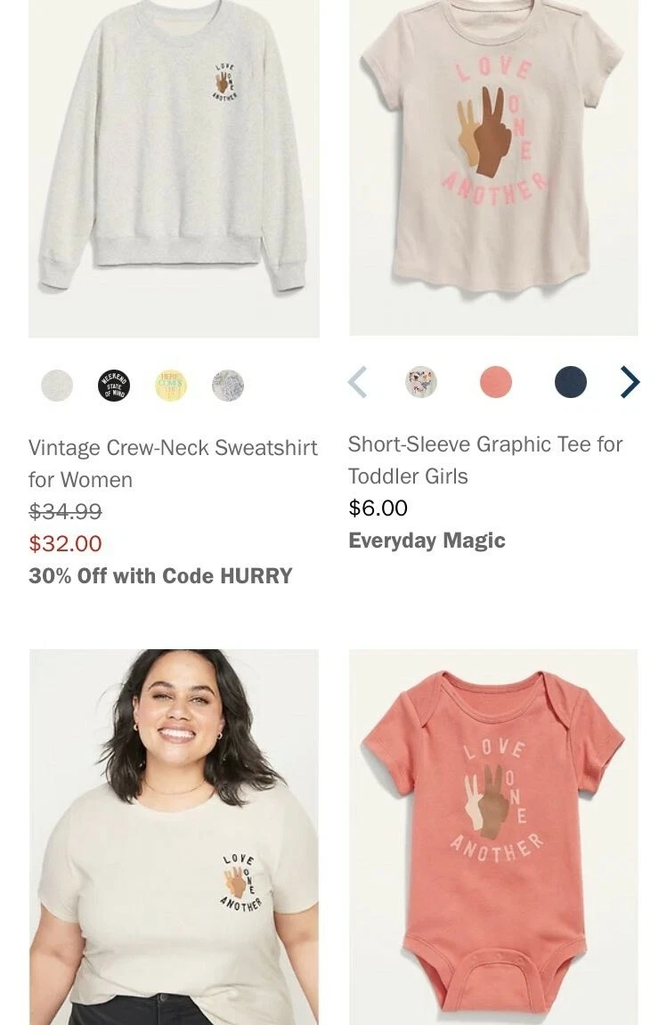 Old Navy Womenu0026#039;s Sweatshirt Love One Another ASL Sign | eBay