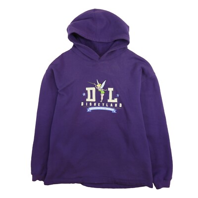 Vintage Tinker Bell Disneyland Disney Sweatshirt Hoodie Size Small Purple