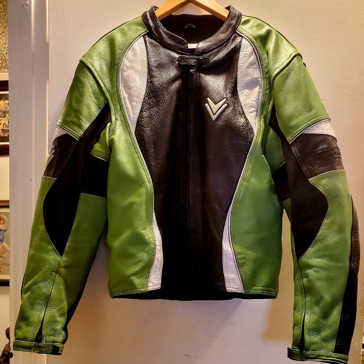 Frank Thomas Leathers Motorcycle Jacket Size UK 46 XL LIME Frank Thomas Leathers Motorcycle Jacket Size UK 46 XL LIME