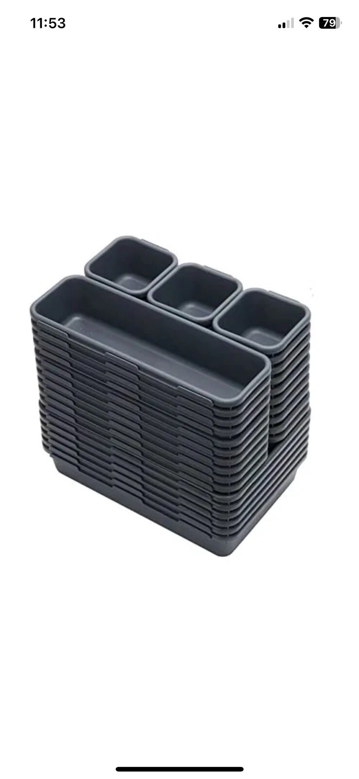 KeFanta 22 Pack Desk Drawer Organizers,Interlocking Junk  Assorted Colors 