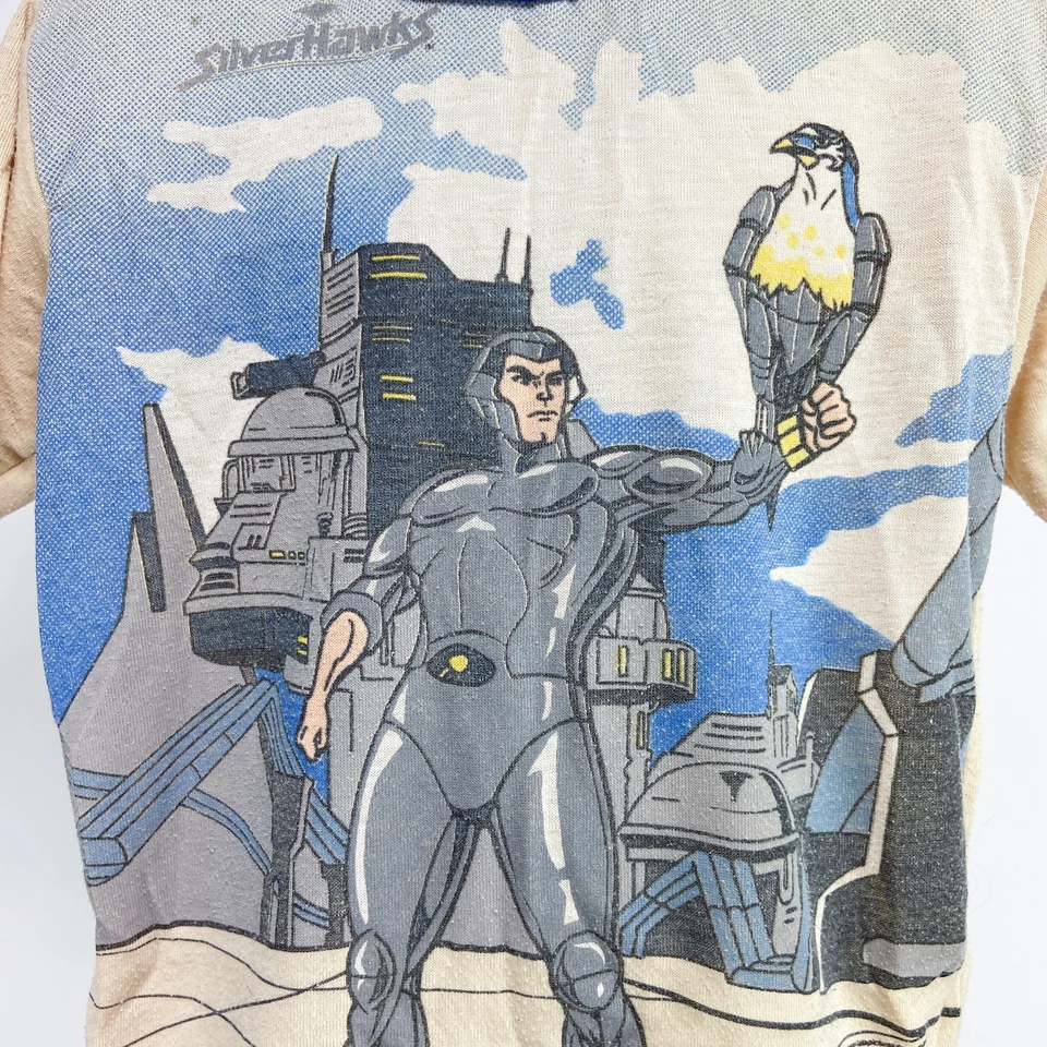 Camisa Silverhawks Vintage Juvenil Beige Años 80 Niños Pijama Foto 2 de 4