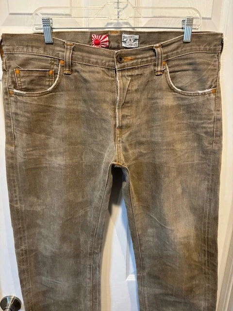 M'S $1200 PRPS NOIR JAPAN P61P19VBL RED-LINED SELVEDGE BARRACUDA JEANS W38X31 - Image 3 of 4