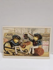 Postcard 19th Century Trade Card Nichols Tobacco 1985 NY Historical Society