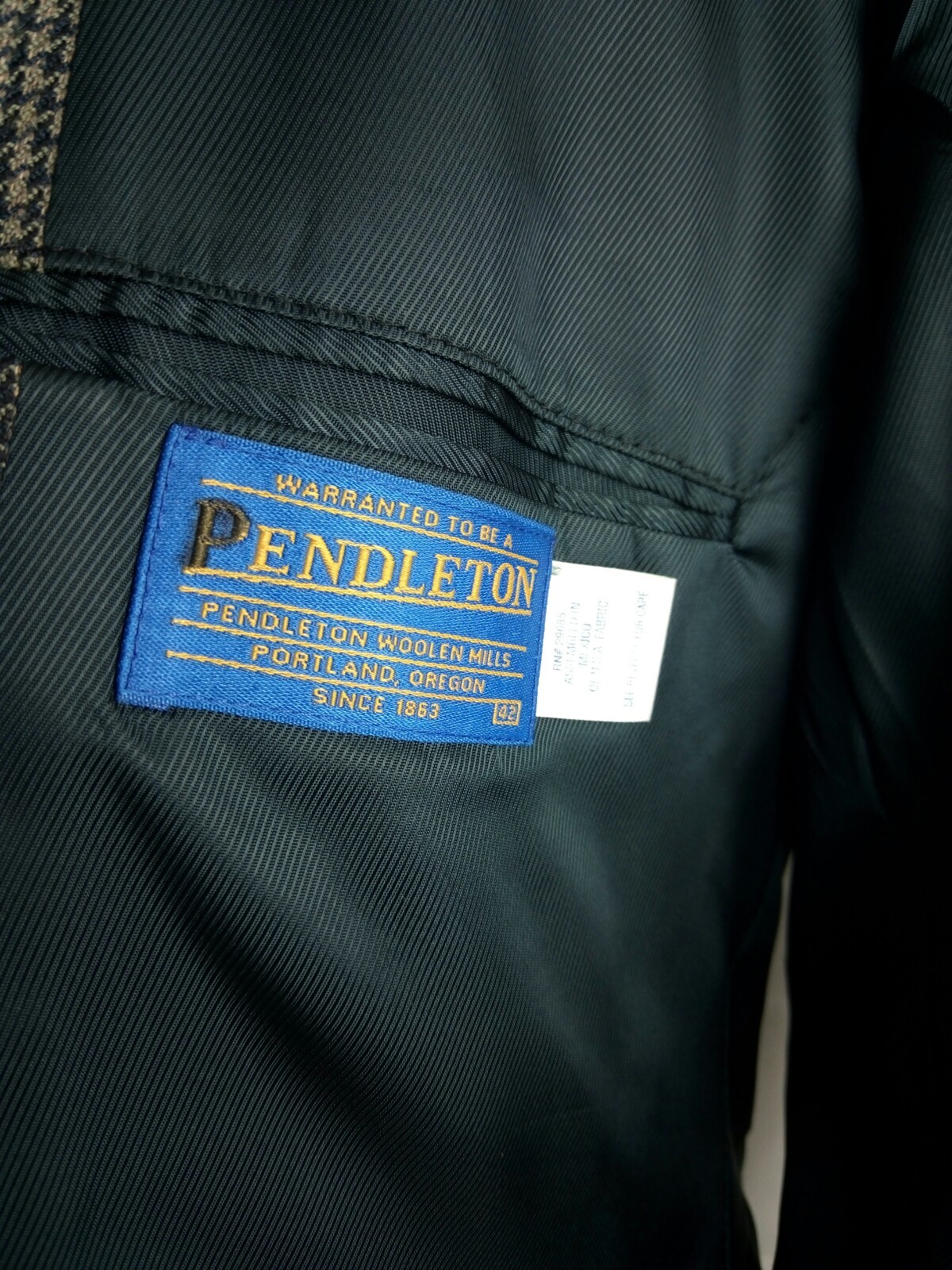 Pendleton 42R 2 Button Multicolor Houndstooth Sui… - image 9