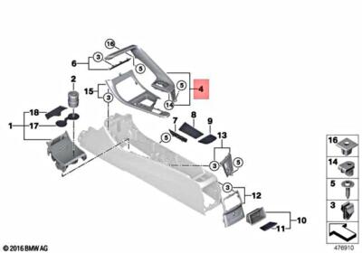 Genuine BMW X1 F39 F48 F49 X1 16d 18d 18dX 18i 18Li Clasp With Seam 51169335215