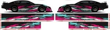 Race Car Side Wrap Laminated Print Modified Super Stock Street-63 Cotton Candy