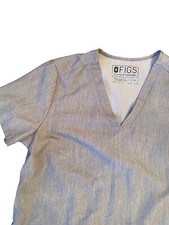 Figs Women's Catarina Two-Pocket Technical Collection Scrub Top Gray Size XS