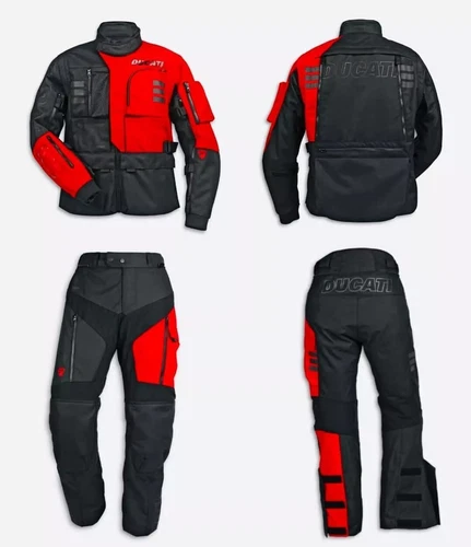 Motorbike Ducati Black & Red Motorcycle Riding Suit| Jacket & Pant |All-Season