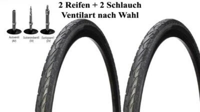 COMPASS 2x 28 Zoll Fahrrad Reifen Decke Mantel 28x1 3/8X1 5/8 37-622 700 x 35C +Schlauch