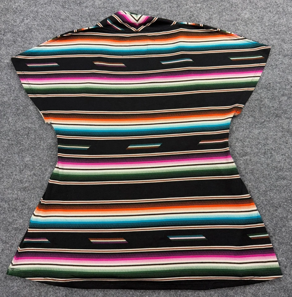 Double D Ranch Serape Top Small Southwestern Western Rodeo Short Sleeve - Image 2 of 4