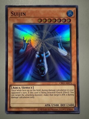 YUGIOH SUIJIN (EFFECT MONSTER AQUA) ASIA ENGLISH EDITION CR03-AE075 SUPER RARE