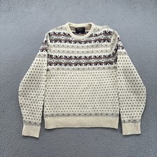 Vintage JANTZEN Grandpa Nordic Crew Neck Pullover USA Made Sweater in Size M
