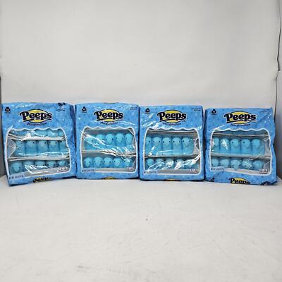 Lot of 4 Packs of Blue Peeps, 45 total chicks Marshmellow Easter Treat exp 06/25