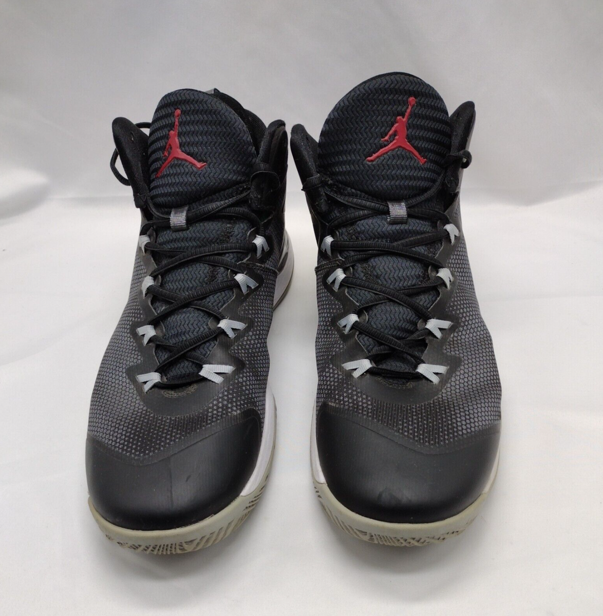 Nike Air Jordan Super Fly Flight Plate Size 11 Black Gray Red Shoes  684933-005