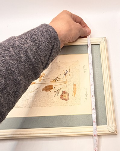 Vintage “Wildflowers" Framed Pressed Matted Dried Flower Art | Signed By Artist - Picture 5 of 6