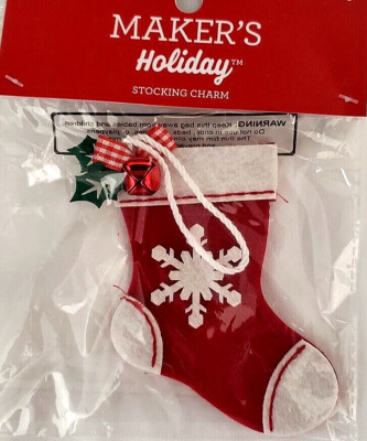 MAKER'S HOLIDAY Felt Stocking Charm (Ornament) - STOCKING - 1 pc