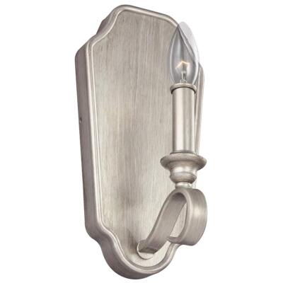 Silber Klassisch Wandleuchte Leuchter 1x60W/E14 14,6x30,1 [cm]