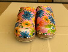 Chaussures Cape Clogs US 10 - Slip-On Cuir Fleurs D'Automne - Talon Moyen - Neuf