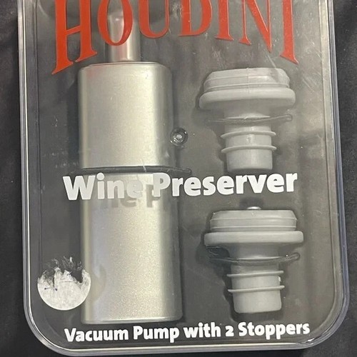 Houdini Wine Preserver Vacuum Pump W/2 Stoppers Unopened NIB 5X1 - Picture 4 of 7
