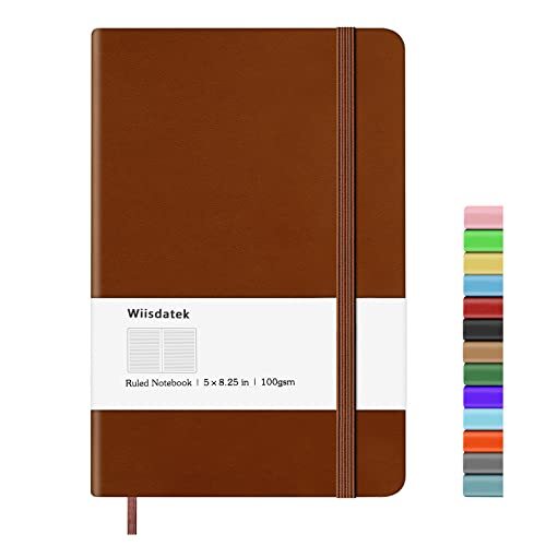 Notebook Journal, Lined Hard Cover,100Gsm Premium Thick Paper with Inner Brown