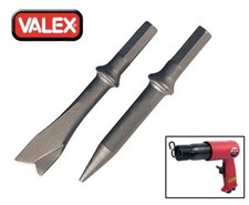 SET 2 SCALPELLI DI RICAMBIO PER SCALPELLATORE AD ARIA ATTACCO ESAGONALE "VALEX"