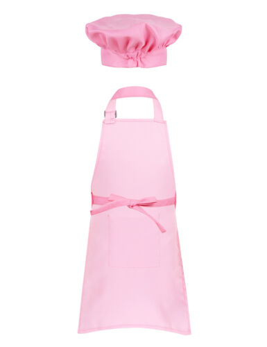 iEFiEL Kid Boys Girls Adjustable Apron Chef Hat Set Kitchen Cookwear Baking - Picture 28 of 91