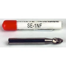 Carbide Burr (SE-1NF) Egg Shape - Aluminum Cut - 1/4 x 1/4 x 3/8 x 2
