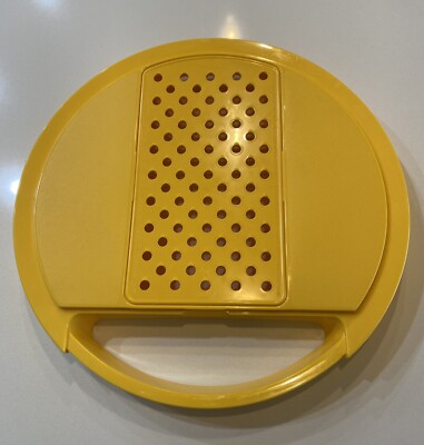 Vintage Tupperware Yellow 1980s Grater Cutting Board Slicer Set Great Condition