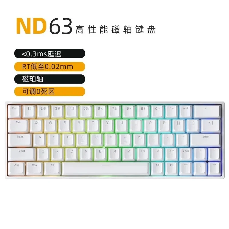 Mechanical Wired RGB Magnetic Switch Hotswappable Custom Gaming Keyboard