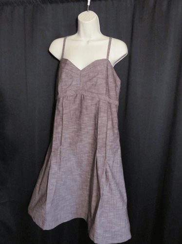 Vestido Matilda Jane Marrón Tostado Mezcla de Algodón Correas Ajustables Talla S Pequeño - Imagen 3 de 6