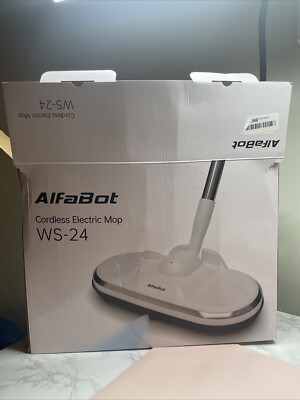 Cordless Electric Mop for Floor Cleaning, AlfaBot WS-24 Floor Scrubber