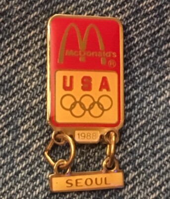 McDonald's 1988 Olympic Pin ~ Seoul Summer Games ~ Dangle