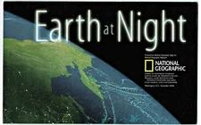 ⫸ 2004-11 November WORLD MAP & EARTH NIGHT National Geographic ENERGY USAGE - A1