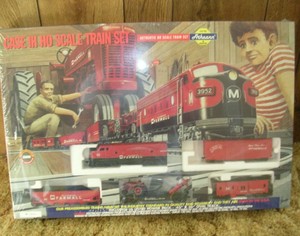 train set in a case