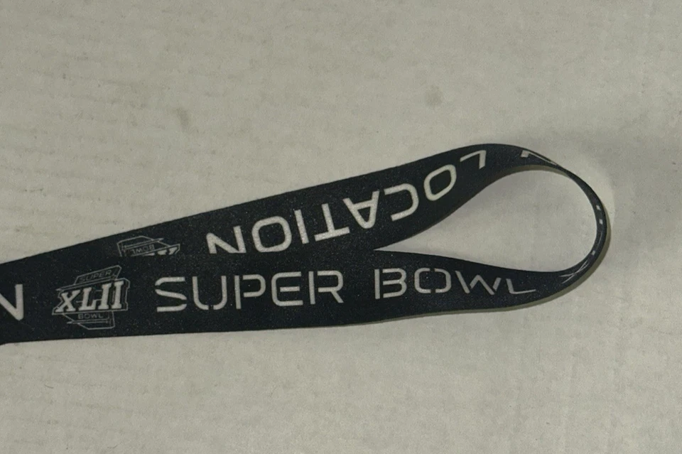 Cordón llavero Super Bowl XLII Giants Patriots NFL pase 19" Foto 4 de 4