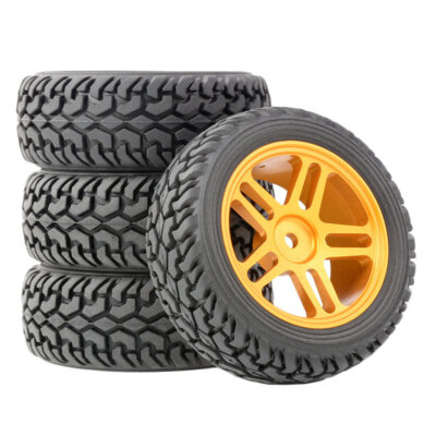 1/16 Rally tire 1/10 RC Rally Tires Aluminum Wheels for Tamiya TT01 TT02 D3 D4