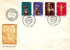 HUNGARY-1977. FDC Strip - 50th Stamp Day / Art Treasures Mi: 3209-3212.
