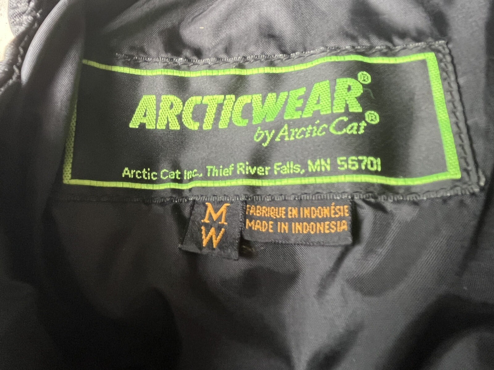 Vintage Arcticwear Arctic Cat Leather Snow Suit Pants Bibs Jacket Med