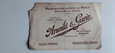Buvard vintage MANUFACTURE DE SACS EN PAPIER Arnould Et Garin Ficelles Cordages